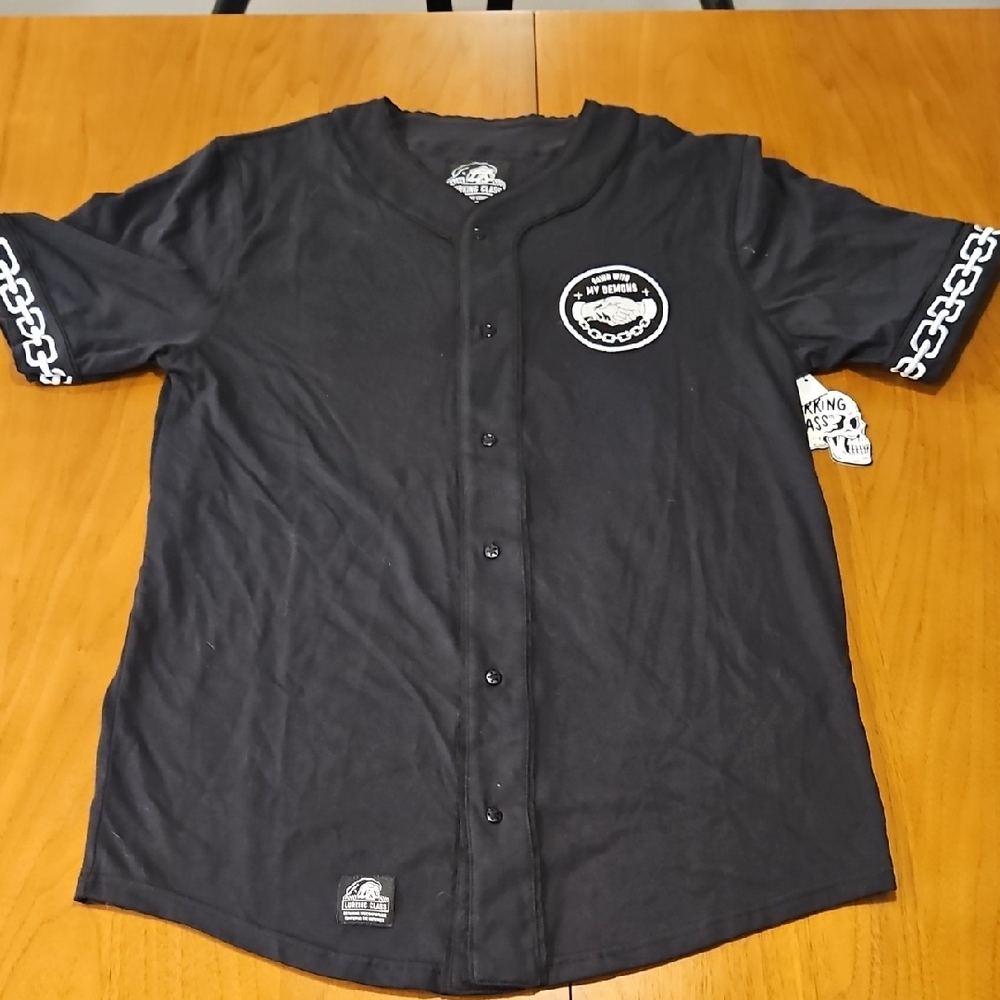 Lurking Class Black Men's Baseball Jersey